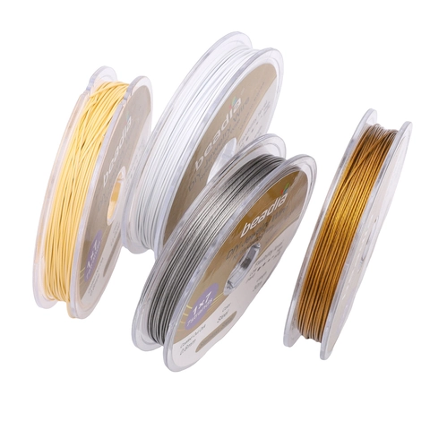 Beadia DIY Jewelry Making Wire 304 Stainless Steel Nylon Coated Beading Thread 1x7 Strands Metal Craft Cord For Handcraft Accessories