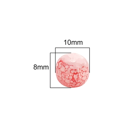 Glas Imitation Jade Eisriss-Muster Lose Perlen Für DIY Handgemachten Schmuck Armband Zubehör Dundun Form Perlen