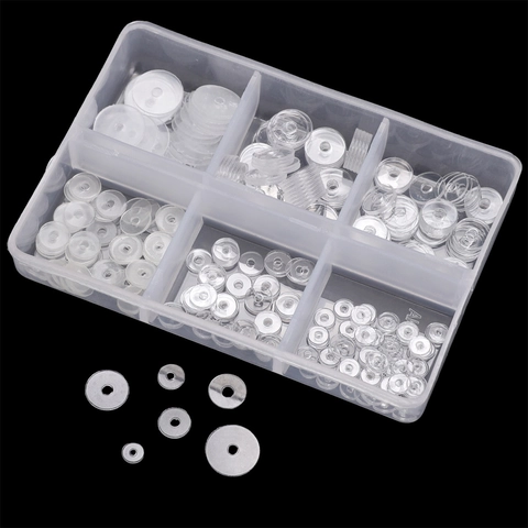 Espaciadores de Plástico Acrílico Transparente Arandelas Para Fabricación de Joyas DIY Pulsera Collar Componentes Soporte de Pendientes Caja de Almacenamiento