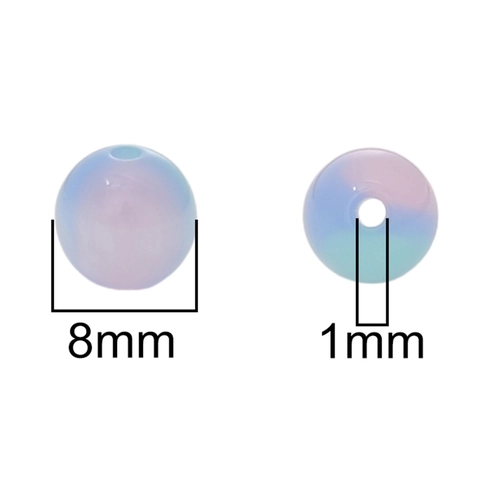 Resin Round Beads Faux Cat Eye Gradient Loose Beads For DIY Jewelry Making Bracelet Necklace Accessories