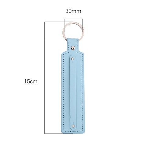 Llavero de Cuero Sintético de Moda Correa Larga Con Anillo de Metal para Llaves DIY Colgante de Bolso Multicolor Accesorio Artesanal