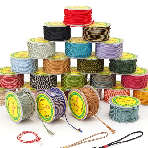 Nylon Braided Cord For DIY Jewelry Making Bracelet Necklace String Multicolor Braiding Thread Chinese Ruyi Knot Material