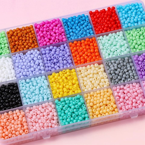 Gelakte Glazen Kralen Seed Beads Effen Kleur Ronde Spacer Kralen Voor DIY Sieraden Maken Armband Ketting Accessoires Hobbybenodigdheden