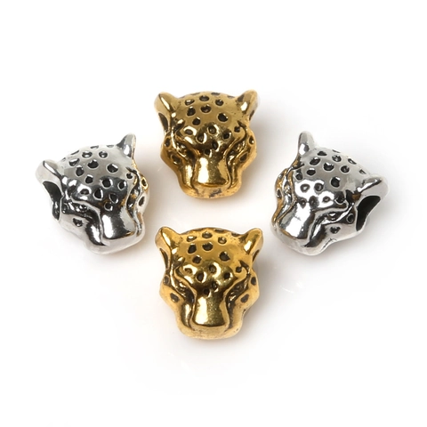 Colgantes de Cabeza de León y Leopardo de Aleación de Zinc Galvanizado Vintage Oro Plata Antiguo para Fabricación de Joyas DIY