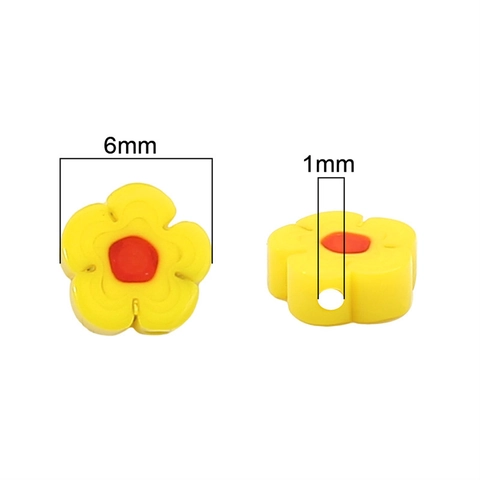 Vintage Millefiori Lampwork Flower Glass Beads Handmade Plum Blossom Spacer Beads For Jewelry Making DIY Bracelet Necklace