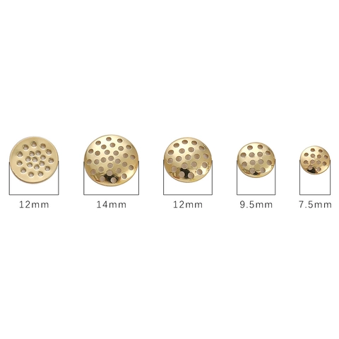 Plateau en Treillis Rond Perforé en Laiton Rempli d'Or 14K pour la Fabrication de Bijoux DIY Boucles d'Oreilles Broche Composants