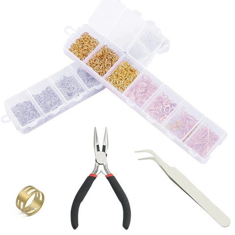 Jewelry Making DIY Kit Jump Rings Lobster Clasps Earring Hooks Eye Pins Tools For Handmade Crafting Jewelry Repair