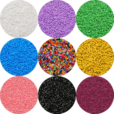 Perline di Vetro da 2mm Laccate a Tubo per Creazione Gioielli Fai da Te Bracciali Collane Accessori Perline di Riso Colorate
