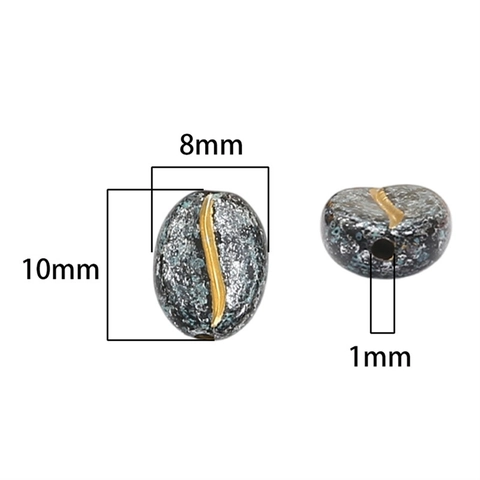 Acryl Koffieboon Losse Kralen Picasso Geglazuurde Stijl Handgemaakte DIY Sieraden Maken Accessoires Retro Tussenkralen Voor Armband