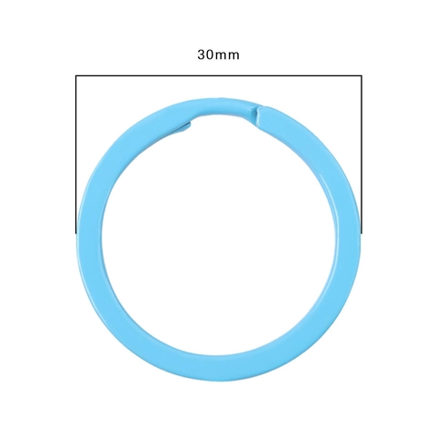 30mm Bunte Eisen Spaltringe Schlüsselringe Für Schlüsselanhänger DIY Basteln Macaron Lack Metall Runde Ringe Schmuckzubehör