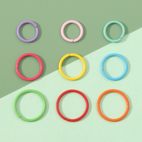 Eisen Bunte Biegeringe Lackierte Geschlossene Metallringe Verbinder Für DIY Schmuck Handwerk Herstellung Schlüsselanhänger Zubehör