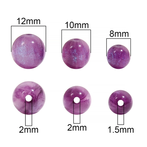 Sterrenhemel Hars Glitter Ronde Kralen DIY Sieraden Maken Accessoires Zeemeermin Lichtgevende Losse Kralen Voor Armband