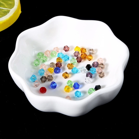 Faceted Bicone Crystal Glass Beads Multicolor Loose Beads For DIY Jewelry Making Necklaces Bracelets Accessories Crafts Hobby