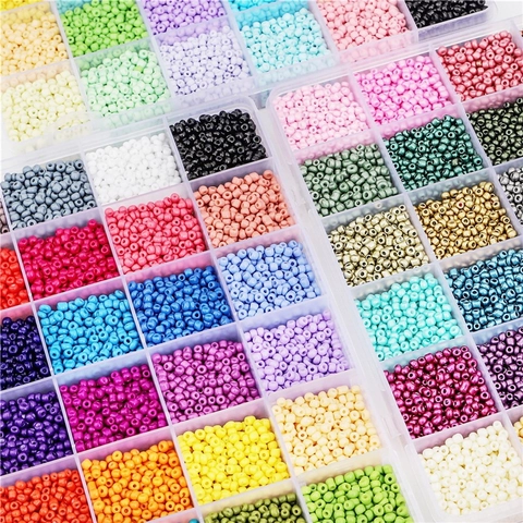 Bunte Glasperlen DIY Schmuckherstellung Zubehör Mit Legierungsanhängern Schere Elastischem Faden Für Armband Halskette Handwerk