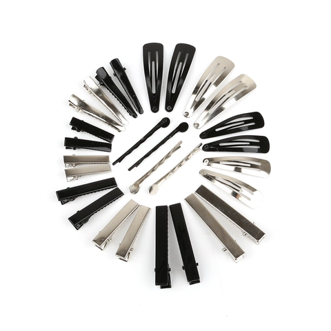 DIY Metal Alligator Hair Clips Iron Square Head Hairpins Bases For Hair Accessories Making Black Silver Hairclips