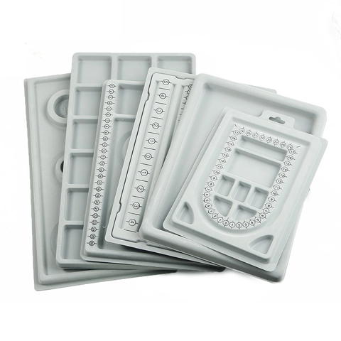 Professional Flocked Plastic Beading Design Board Necklace Bracelet Measurement DIY Tool Gray Measuring Tray For Handmade Jewelry Craft