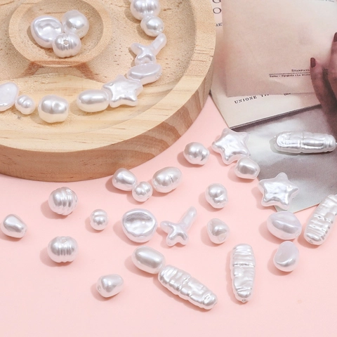 Künstliche Perles d'Imitation en ABS Irrégulières Mélangées Style Baroque pour la Fabrication de Bijoux DIY Boucles d'Oreilles Collier