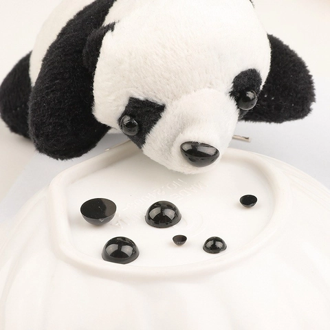 Schwarze Acryl Halbrund Sicherheitsaugen Für Spielzeugpuppen Herstellung DIY Tieraugen Bastelzubehör Mehrere Größen