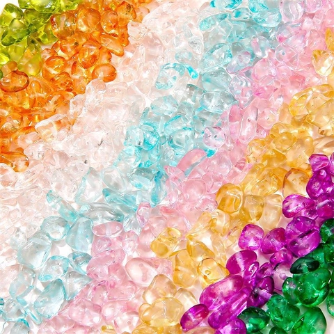 Unregelmäßige Bunte Glasperlen-Chips Für Die Schmuckherstellung DIY Ohrringe Armband Halskette Polierte Glasperlen Für DIY Handwerk