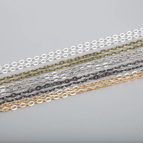 Χειροποίητο Αξεσουάρ Κοσμημάτων DIY Μεταλλική Αλυσίδα για Κολιέ Σκουλαρίκια Μινιμαλιστική Αλυσίδα Ο για Κατασκευές