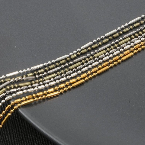 Iron Bamboo Section Link Chain For DIY Jewelry Making Electroplated Metal For Hairpins Bracelets Handcrafted Vintage Style