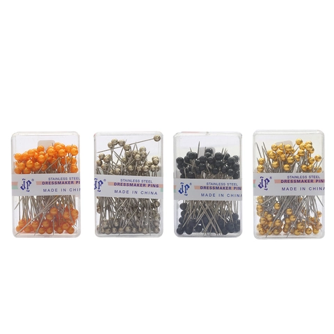 100Pcs Stainless Steel Pearlized Round Head Dressmaker Pins For Sewing DIY Crafts Wedding Decoration Ball Straight Pins