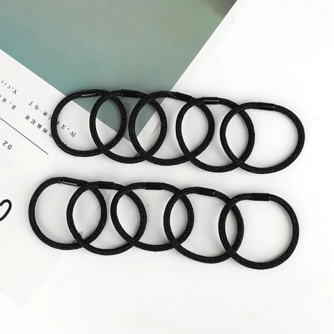 Elastici per Capelli Neri Corda per Capelli Minimalista Con Fibbia Accessori per Acconciature Fai-da-Te per Donna Fasce per Capelli Quotidiane