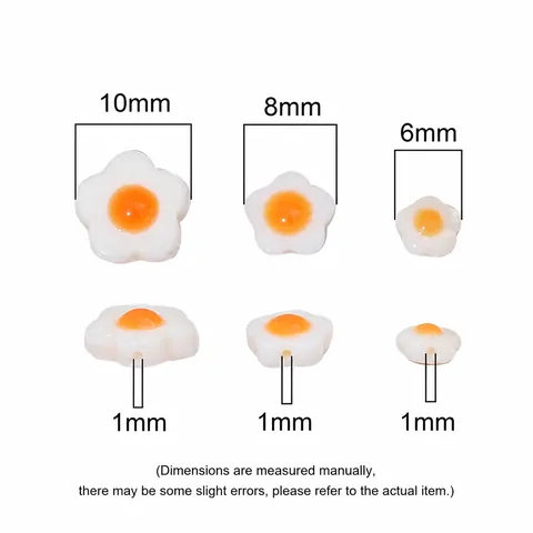 Natural Shell Flower Beads For DIY Jewelry Making Five Petal White Orange Daisy Style Single Double Sided Handcraft Accessories