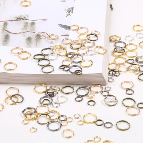 Iron Double Loop Split Rings For Jewelry Making DIY Earring Connection Findings Craft Metallic Jump Rings For Handmade Jewelry