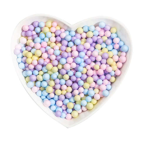 Perles de Mousse de Polystyrène Macaron Balles DIY Pour Remplissage de Boîte Cadeau Fabrication de Slime Mini Balles en Mousse