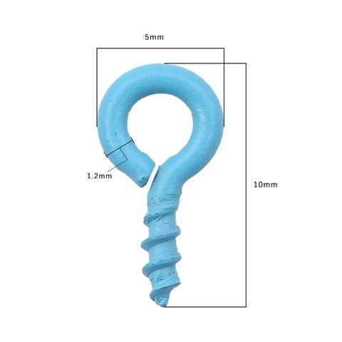Occhielli a Vite in Metallo Colorato Laccato Per Fai da Te Creazione Gioielli Accessori Portachiavi Piccoli Ganci a Vite in Ferro
