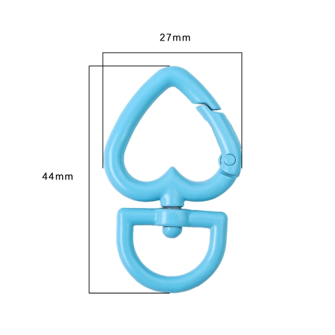 Heart Shape Alloy Metal Spray Painted Spring Buckle Swivel Lobster Clasp For DIY Keychain Bag Accessories