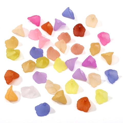 Frosted Acrylic Calla Lily Beads Flower Petal Loose Beads For DIY Bracelet Necklace Jewelry Making Findings Accessories