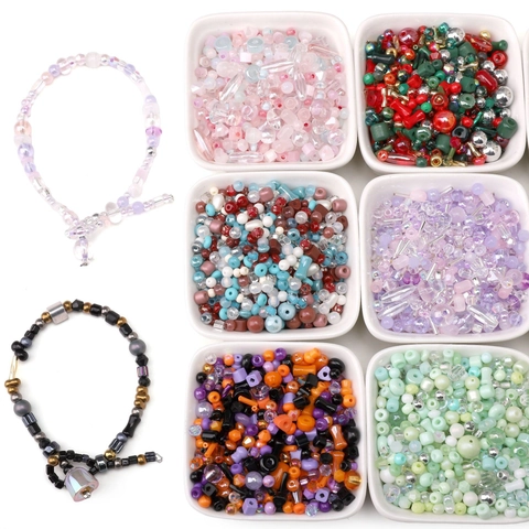 Mixed Glass Seed Beads Kit Multicolor Irregular Loose Beads For Handmade DIY Jewelry Bracelet Necklace Making Accessories