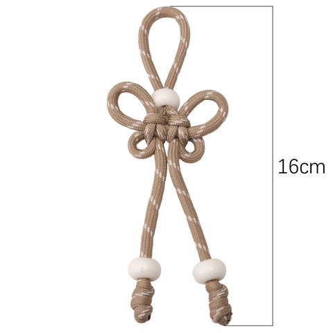Handmade Woven Butterfly Chinese Knot Keychain Polyester Paracord Bag Charm Phone Strap With Resin Beads Decorative Gifts