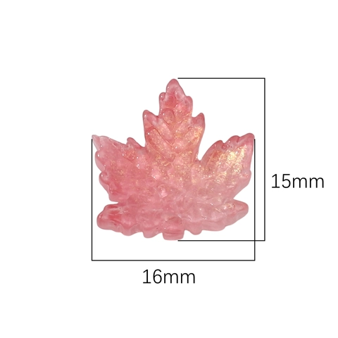 DIY Maple Leaf Glass Beads Gilded Translucent Loose Beads For Jewelry Making Bracelet Necklace Handcraft Materials