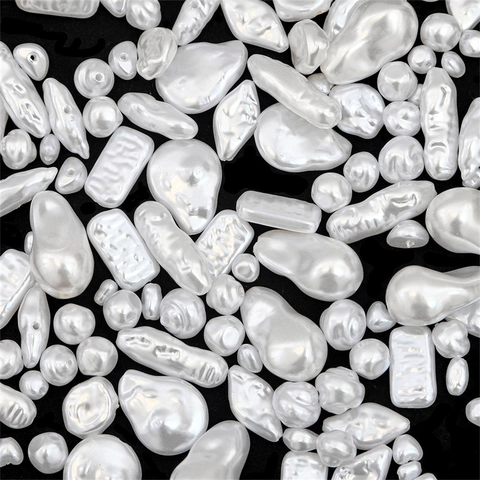 ABS Imitation Pearl Loose Beads Irregular Shapes For DIY Jewelry Making Star Heart Leaf Baroque Beads Accessories