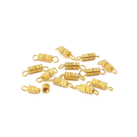 DIY Jewelry Alloy Barrel Screw Clasps For Necklace Bracelet Making Findings Gold Silver Plated Spiral Connecting Buckles Accessories