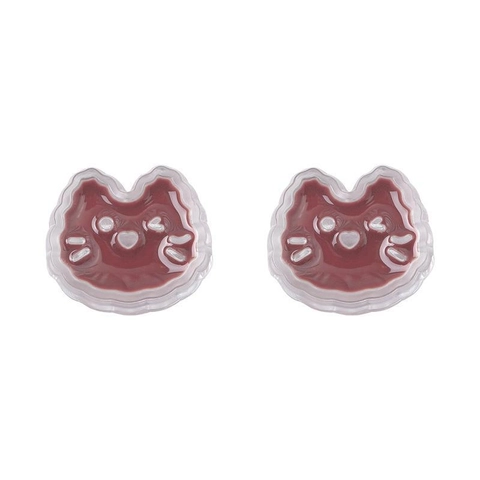 Cute Acrylic Cat Head Beads Transparent Drip Oil Loose Spacer Beads For DIY Handmade Bracelet Necklace Jewelry Making Finding