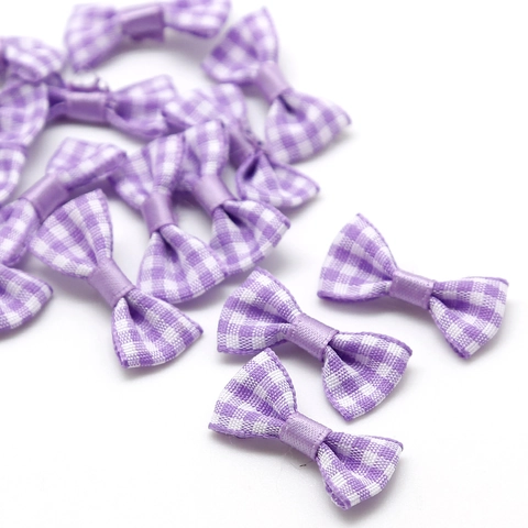 Mini Gingham Kariert Gestreifte Stoffschleifen Für DIY Basteln Haarschmuck Kleidung Puppe Dekoration Kleine Bänder Vielfalt Farben