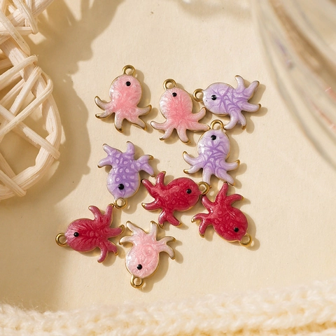 304 Roestvrij Staal Octopus Hangers Emaille Zeedier Hangers Voor DIY Sieraden Maken Ketting Armband Oorbellen Accessoires