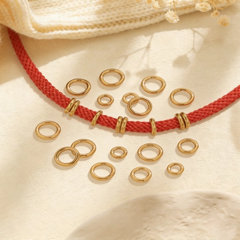 Stainless Steel Closed Jump Rings Gold Steel Color DIY Jewelry Making Findings For Bracelet Necklace Minimalist Round Spacer Rings