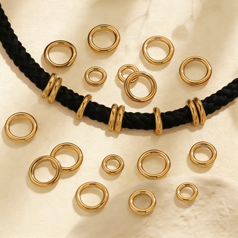 Anneaux de Jonction en Acier Inoxydable Résistants à la Ternissure Anneaux Fermés Apprêts de Bijoux Pour Fabrication de Collier Bracelet Connecteurs DIY