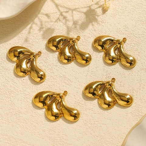 Geometrische Roestvrijstalen Waterdruppel Blad Hangers DIY Sieraden Maken Accessoires Voor Ketting Oorbel Metalen Charms