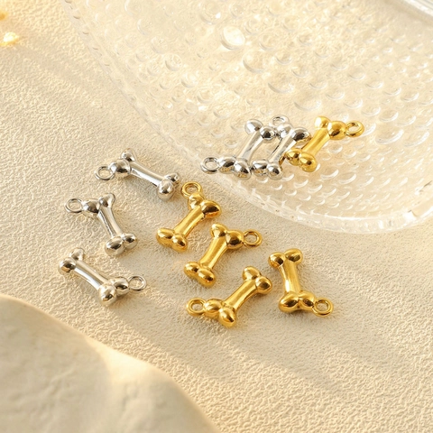 304 Roestvrij Staal Bot Hanger Voor DIY Sieraden Maken Gepolijste Mini Botvormige Charms Voor Ketting Armband Huisdier ID Tags Accessoires