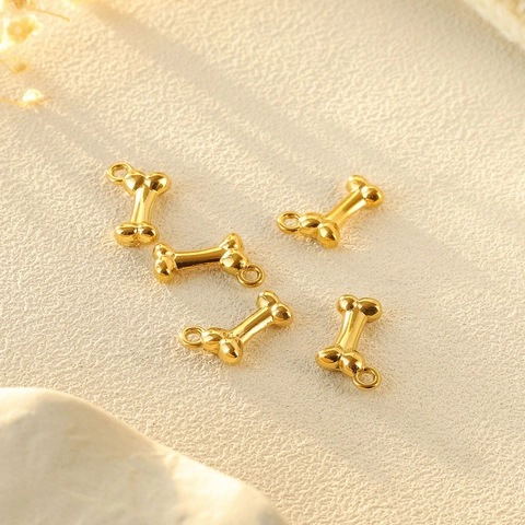304 Roestvrij Staal Bot Hanger Voor DIY Sieraden Maken Gepolijste Mini Botvormige Charms Voor Ketting Armband Huisdier ID Tags Accessoires