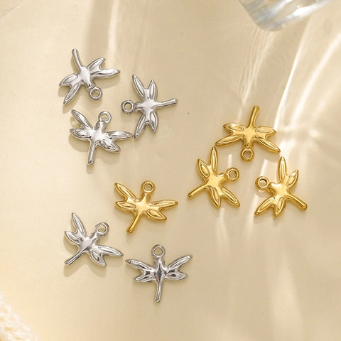 304 Edelstahl Libelle Anhänger Für DIY Schmuckherstellung Gold Silber Tier Charms Zubehör Für Ohrringe Halsketten