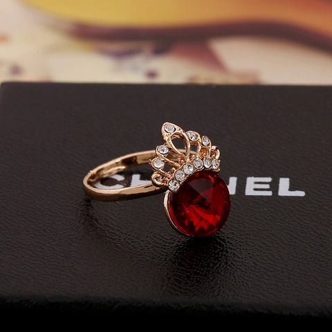Κορεατικό Στυλ Παιδικό Δαχτυλίδι Στέμμα από Κράμα Με Ένθετα Στρας Ρυθμιζόμενο Ανοιχτό Δαχτυλίδι Κοσμήματα Μόδας για Κορίτσια Δώρο