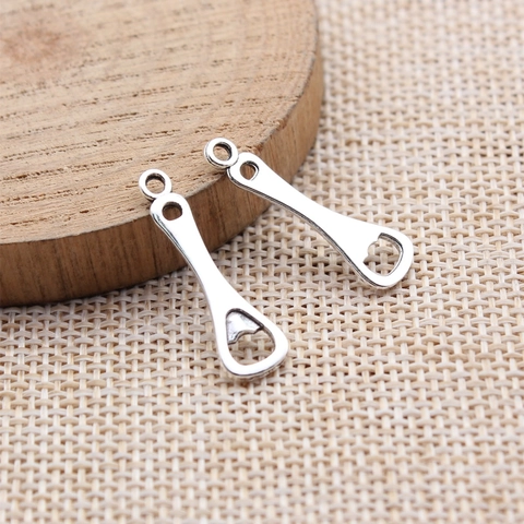 Antik Silber Flaschenöffner Form Zinklegierung Mini Anhänger Charms Für DIY Schmuckherstellung Handgefertigte Halskette Ohrring Bastelmaterialien