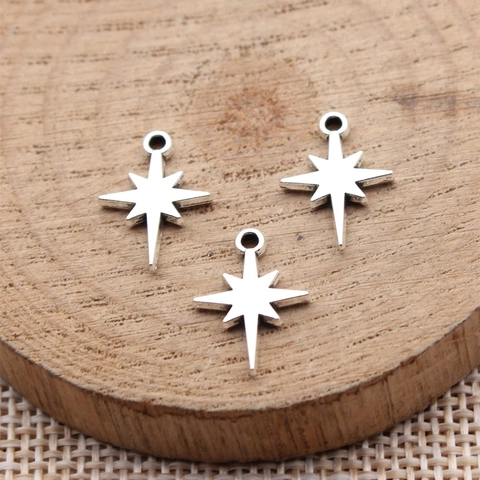 Ciondoli a Stella in Lega di Zinco per Creazione Gioielli DIY Charms in Metallo con Ottogramma Retro Accessori Galvanici